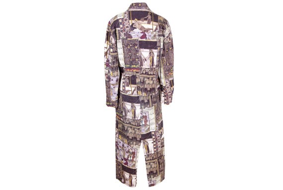 Vintage patchwork print two piece set / Printed j… - image 3