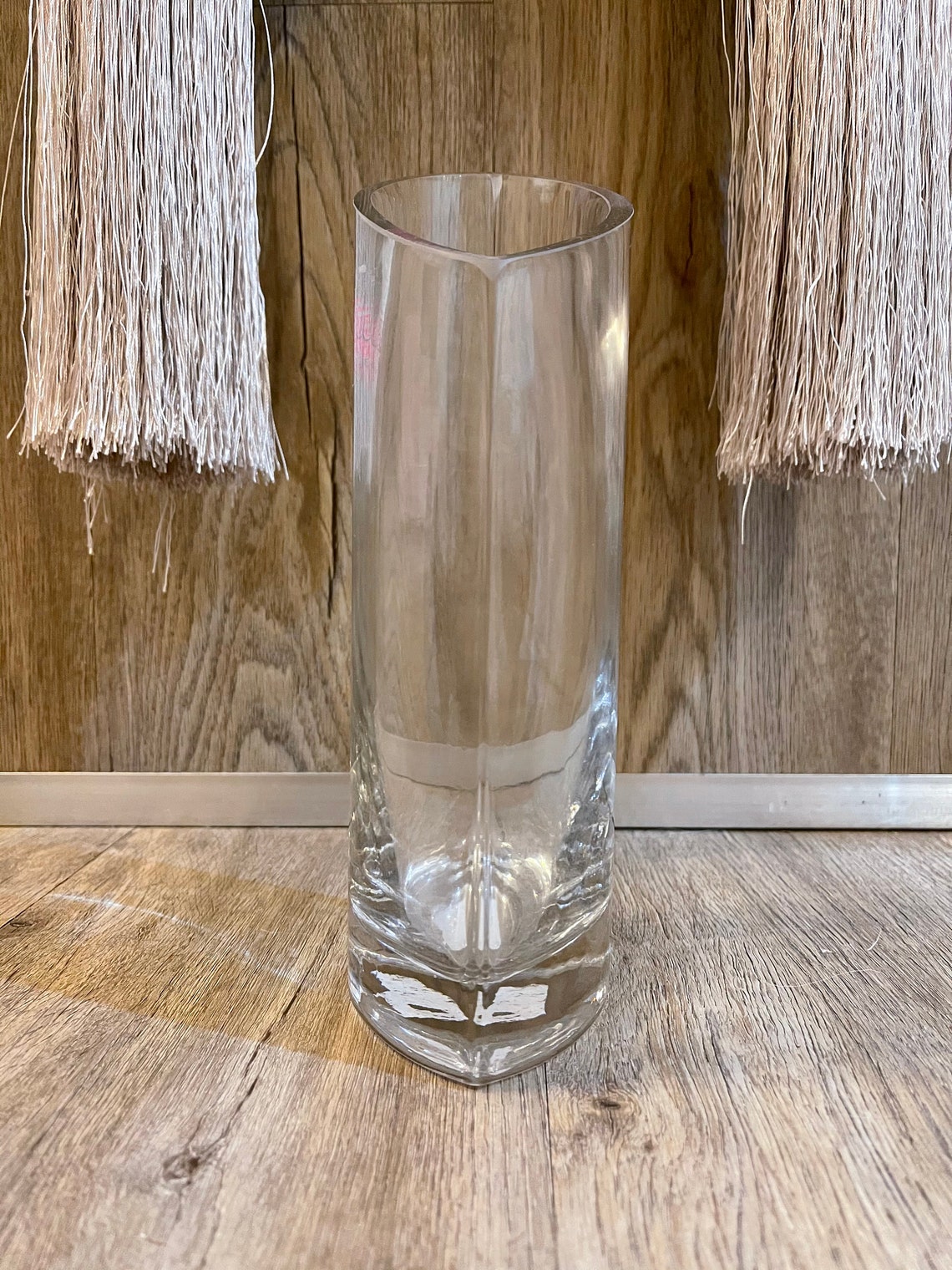 Kensington Slanted Top Glass Vase 25cm clear Home Etsy