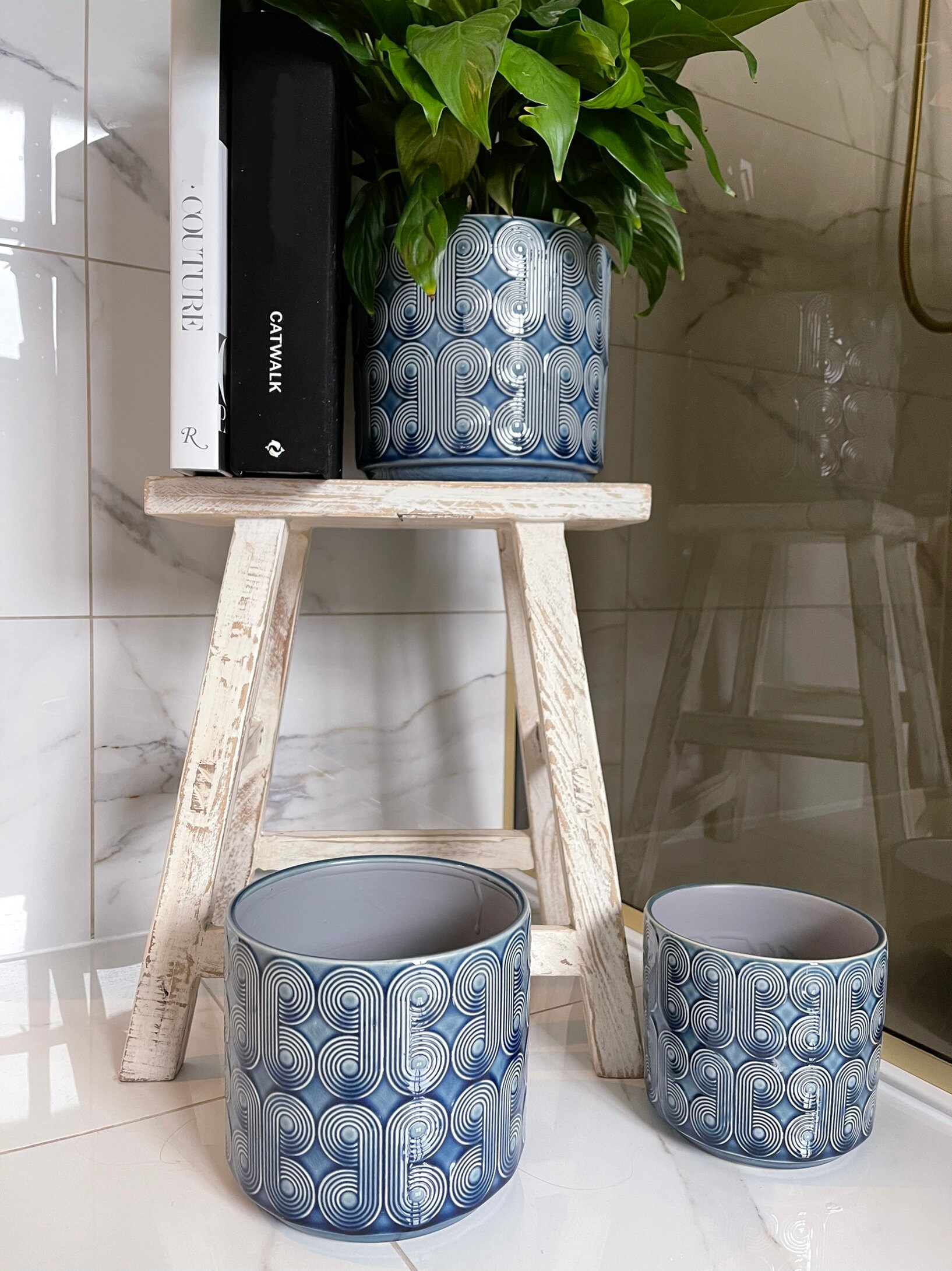 Blue Indoor Plant Pots