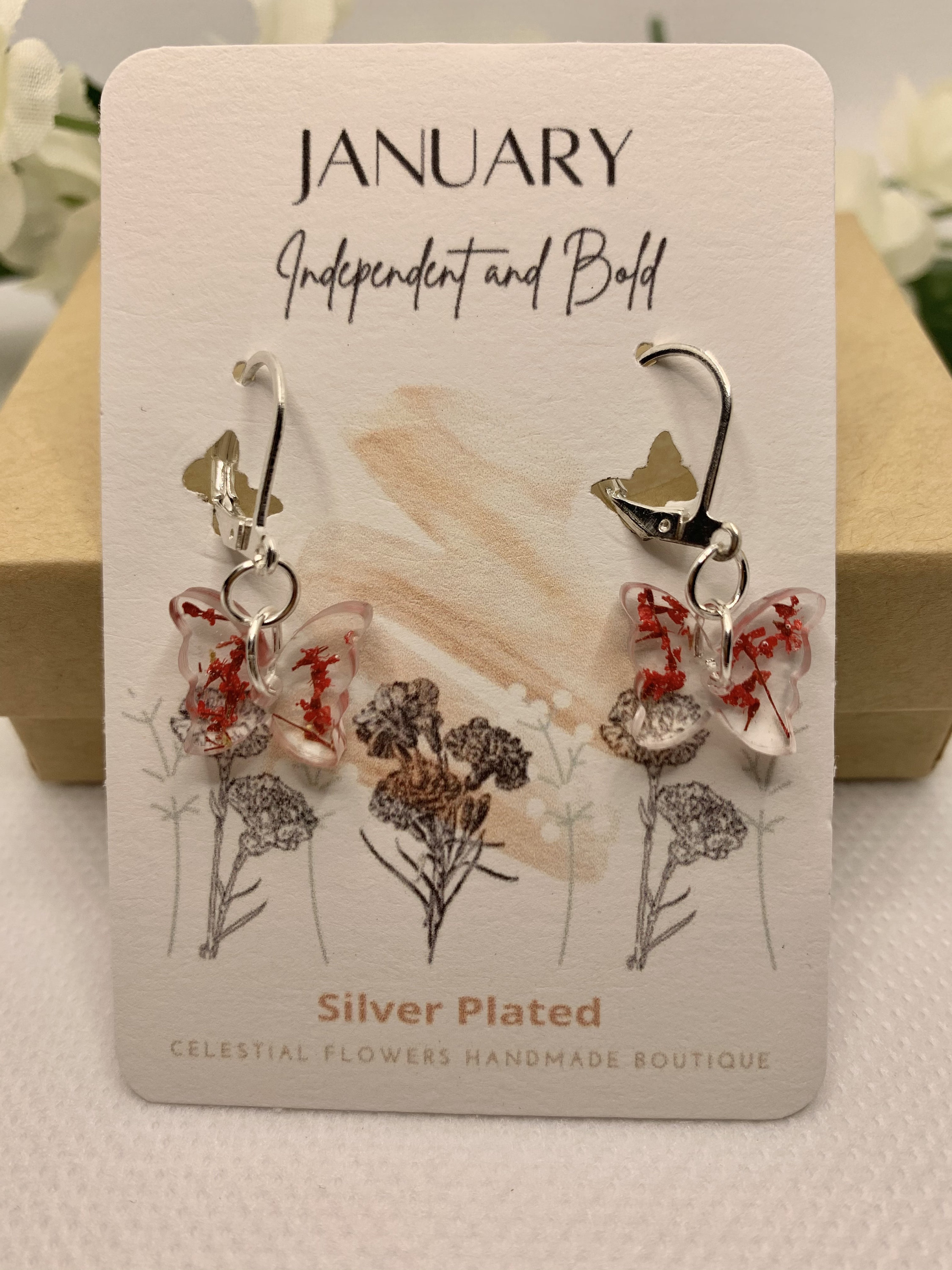 Gift for her Birth Month Flower Handmade Pressed Flowers Etsy