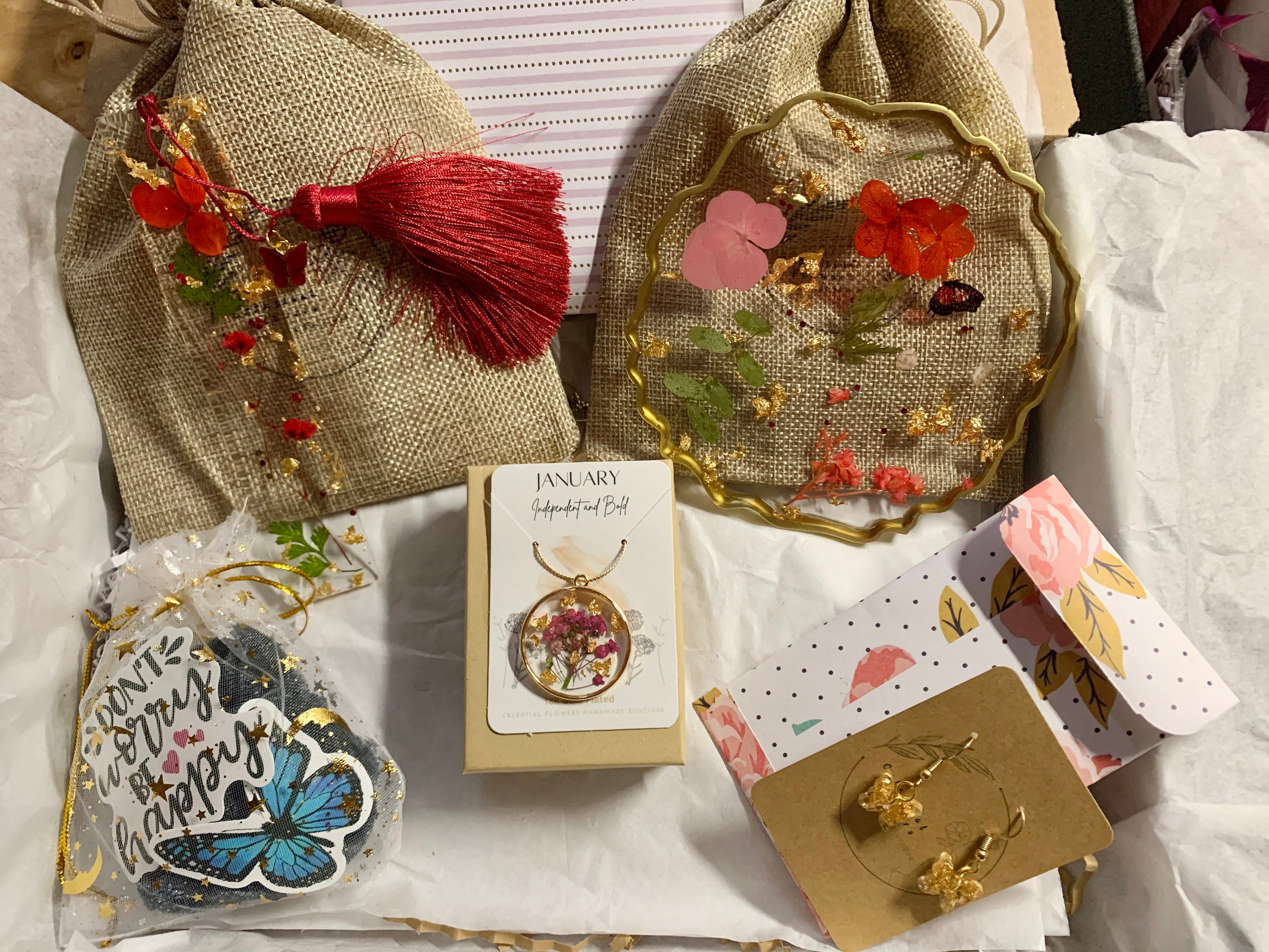 Gift for her Birth Month Flower and Birth Stone Handmade Etsy