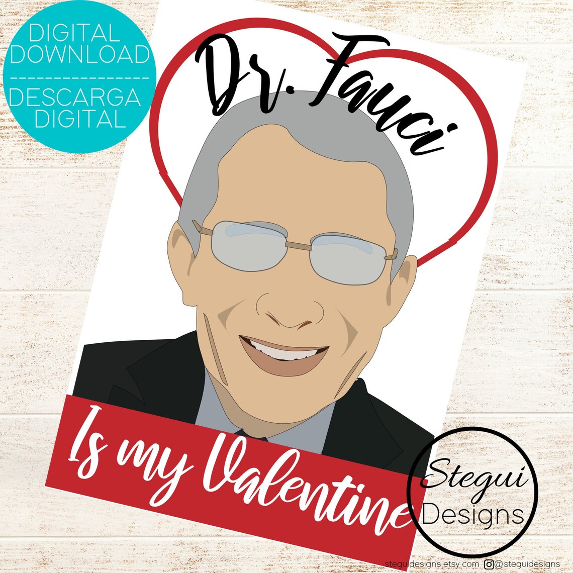 Dr Fauci Is My Valentine Digital Valentines Day Card Etsy France
