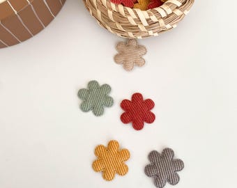 Cord Blume Aufnäher – Einzel Aufnäher zum Basteln, Nähen, Dekorieren, Basteln