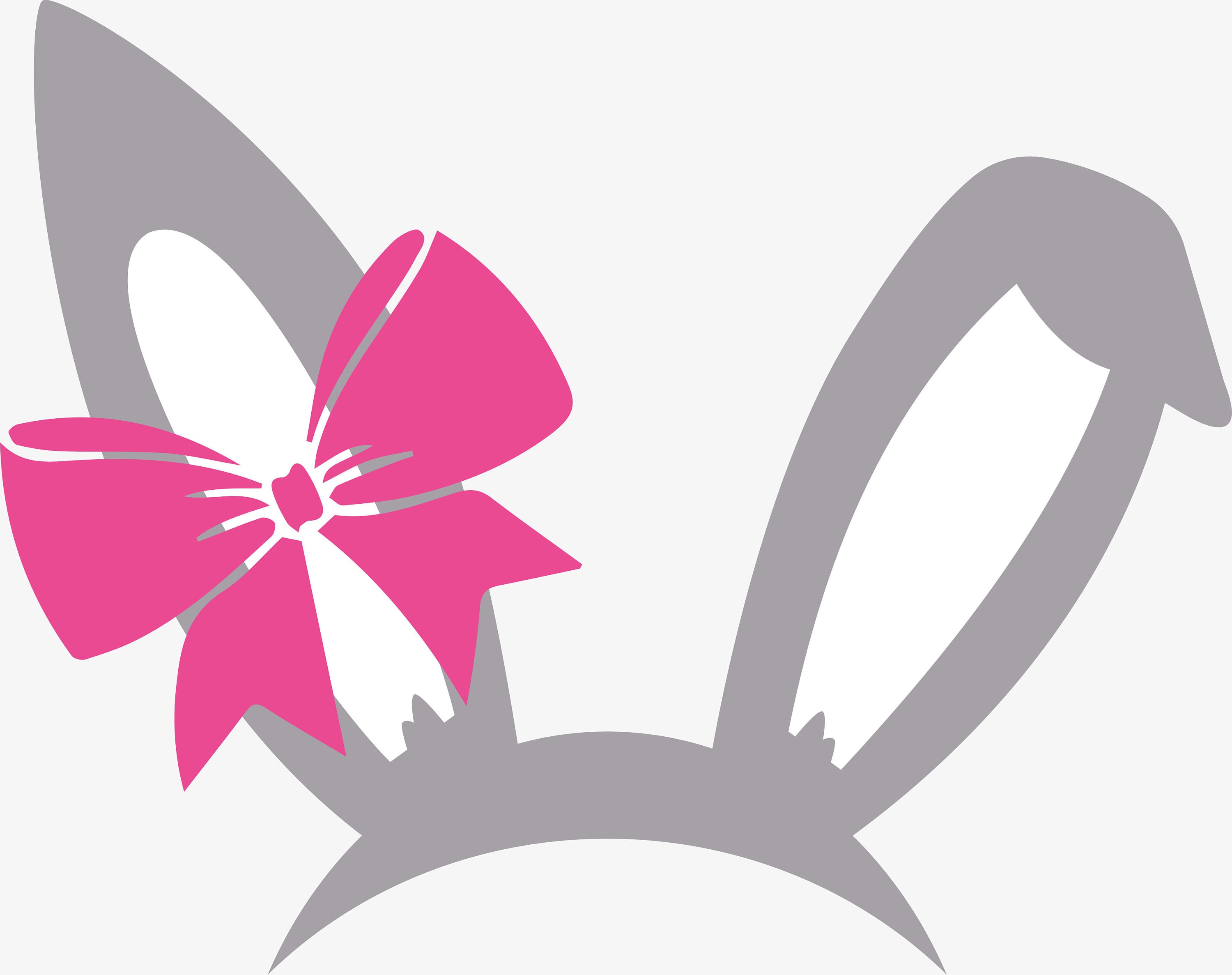 Bunny Ears with Bow SVG File. Happy Easter Bunny Ears SVG | Etsy
