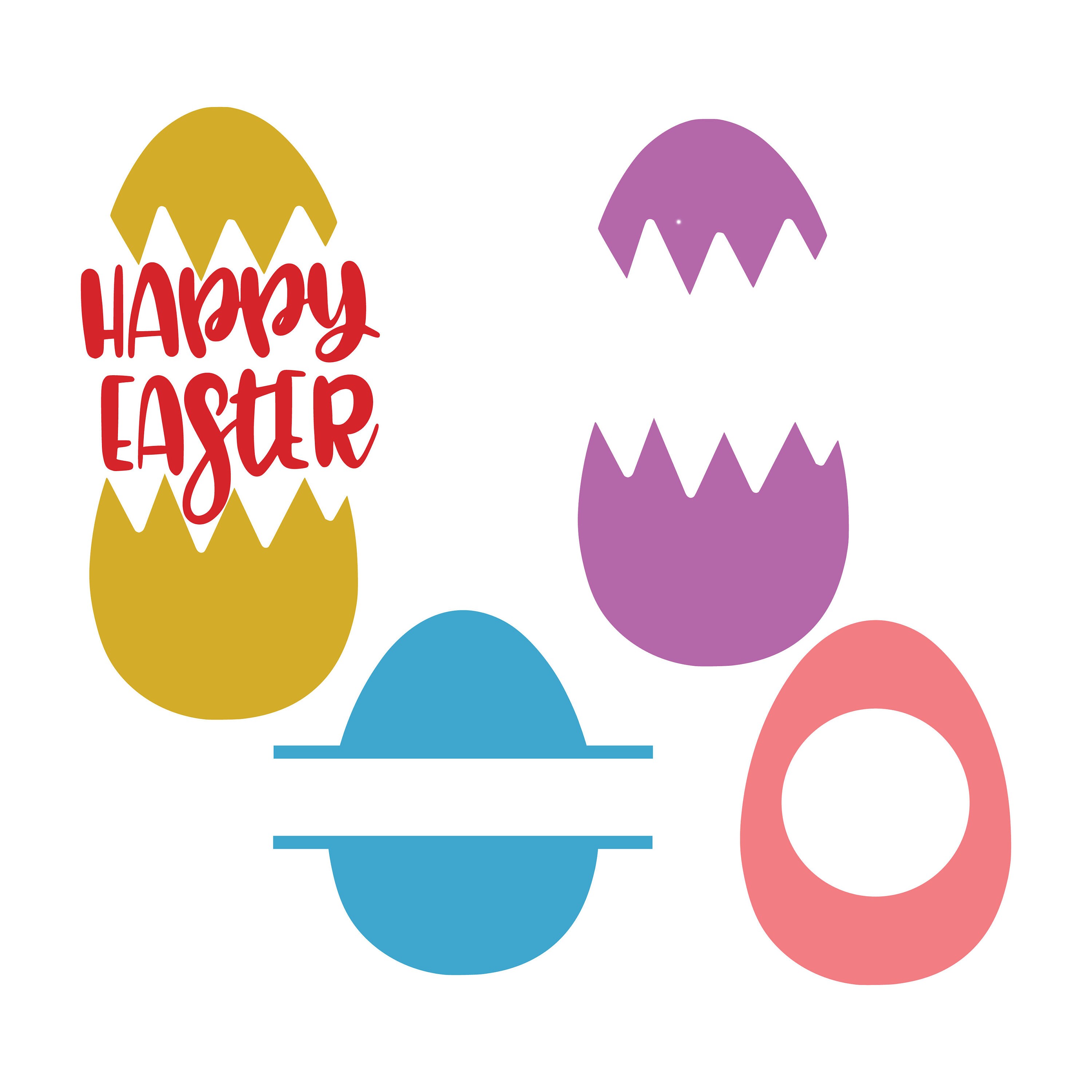 Monogram Easter Eggs SVG File. Happy Easter Monogram Eggs SVG Etsy
