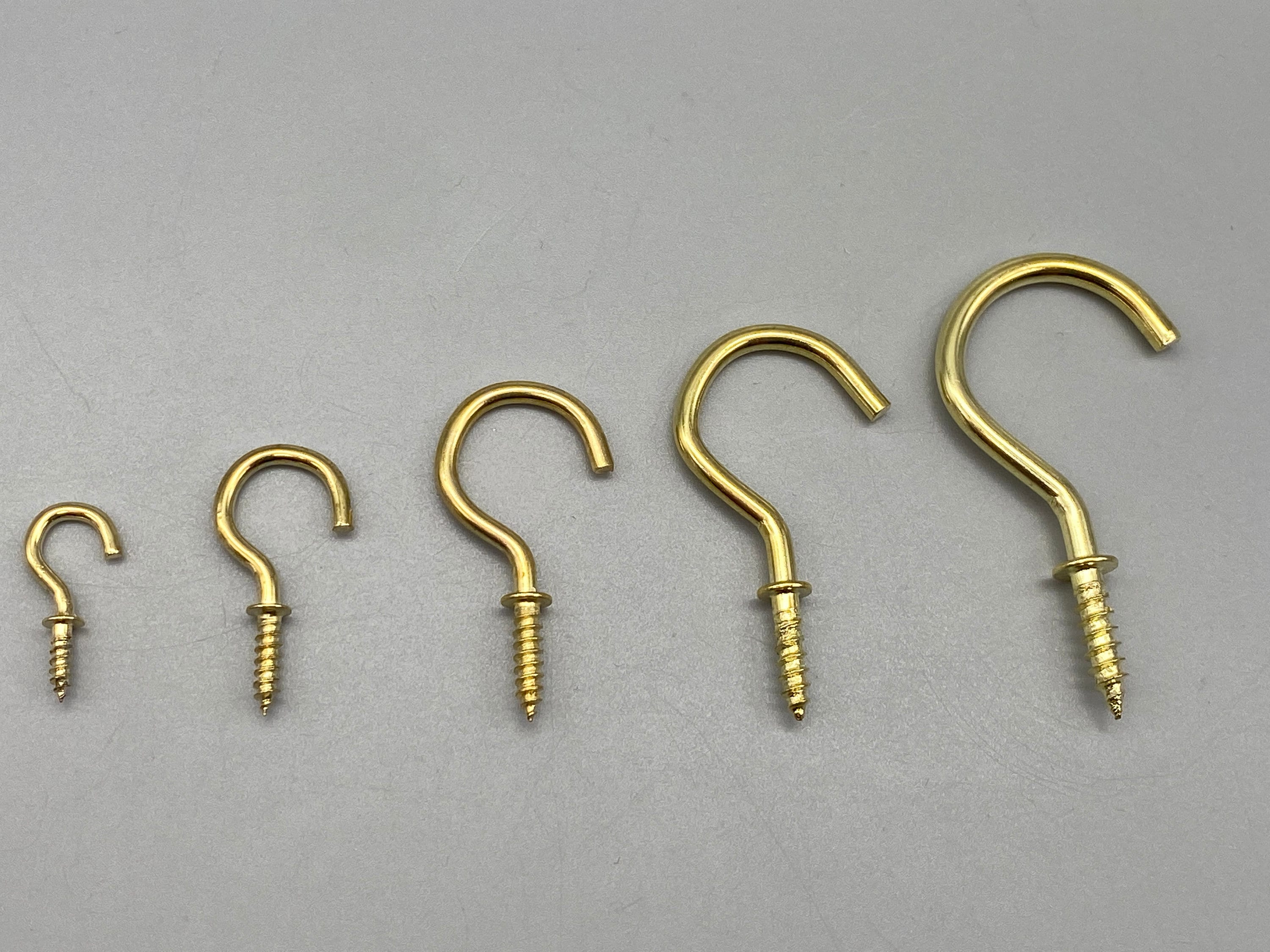 Brass Plated CUP HOOKS Kitchen Metal Screw Hooks for Mugs & Cups Soft  Plastic Black Coating Size: 13/19/25/32/38/50mm -  Norway