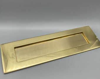 Solid Brass Victorian Style Letter Plate (355mm) - 14" x 4.5"