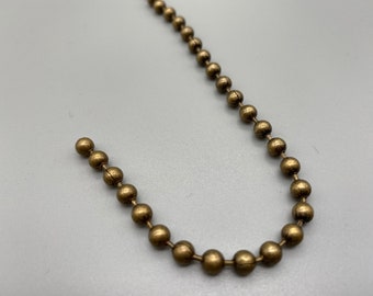 Antique Gold Chain For Roller & Roman Blinds - (No.10) 4.5mm Ball Diameter - 1 to 50 Meter Variation + Free Connector