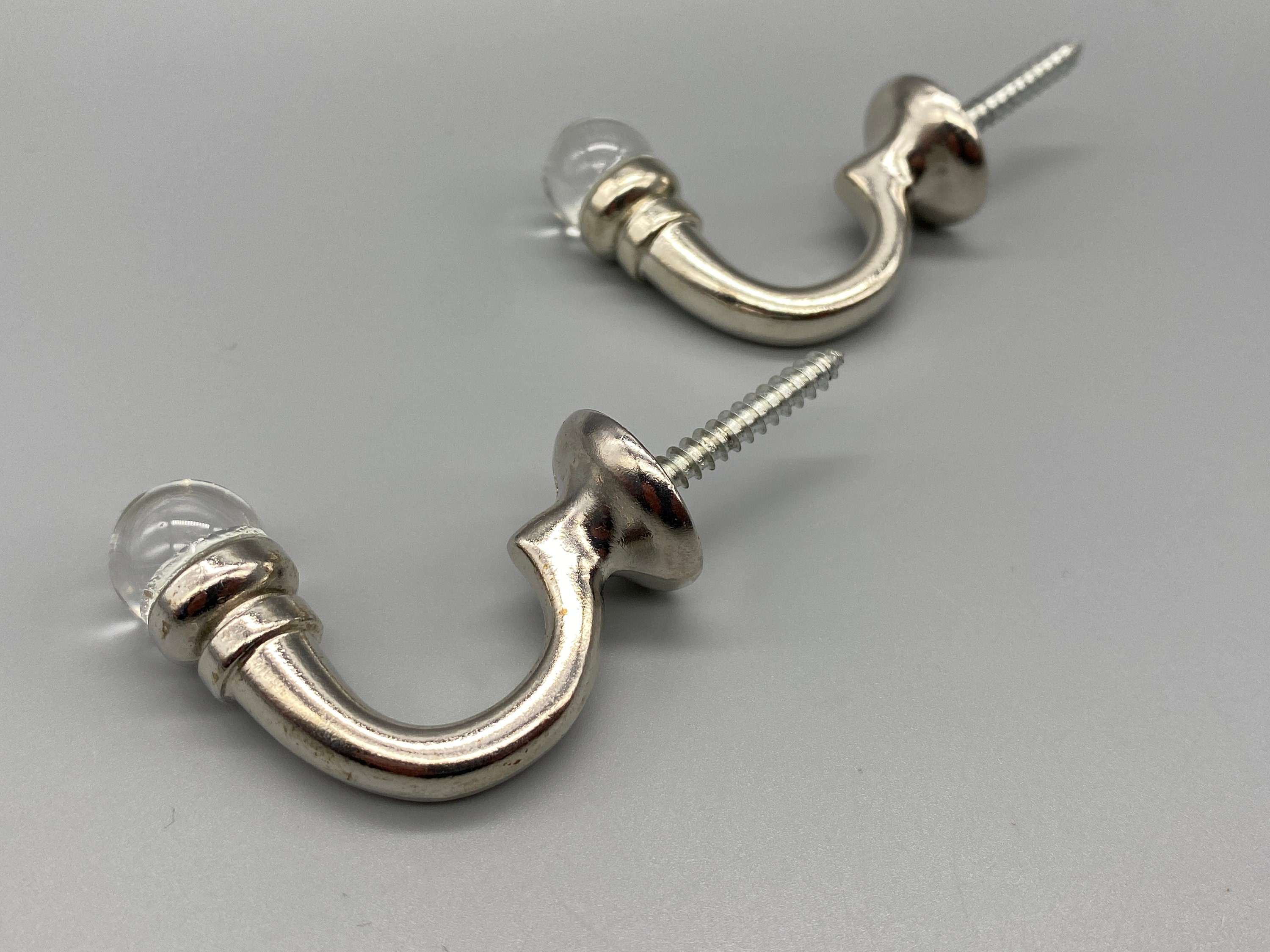 2x Luxe Curtain TIE BACK HOOK Crystal Ball End Metal Tie Etsy