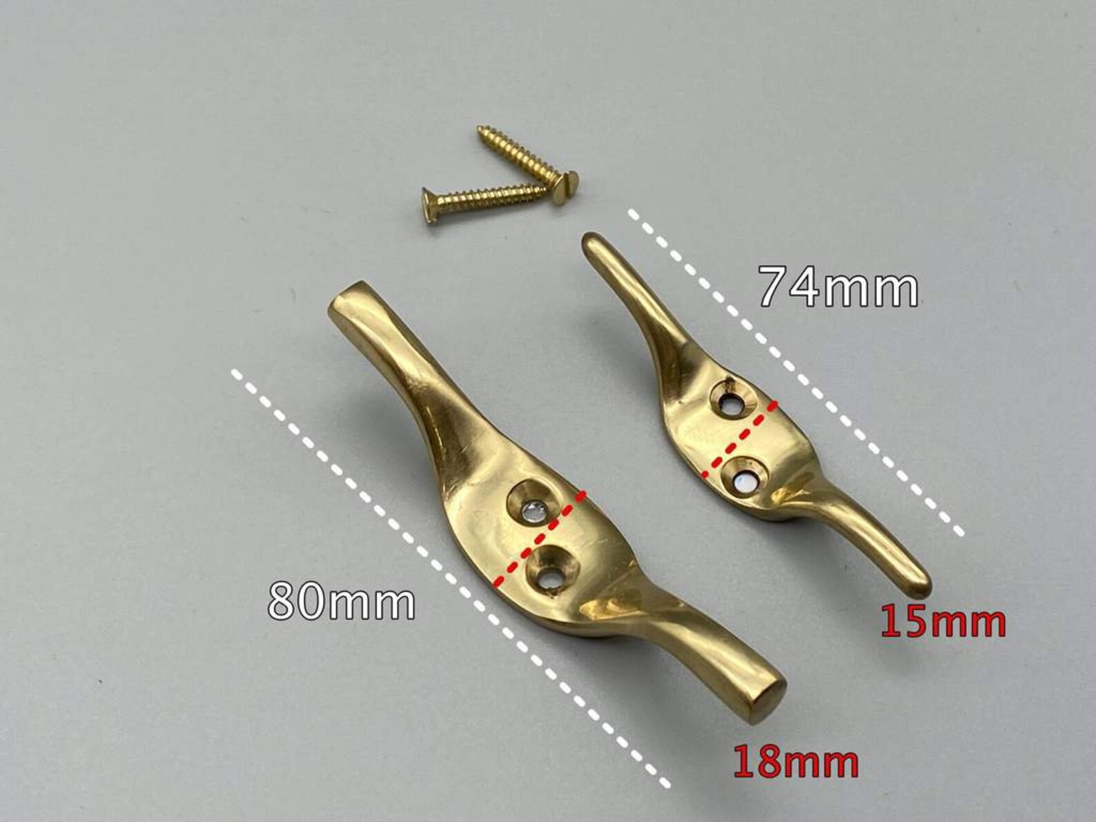 Heavy Brass Cleat With Screws Large 80mm Pack of 1 Etsy