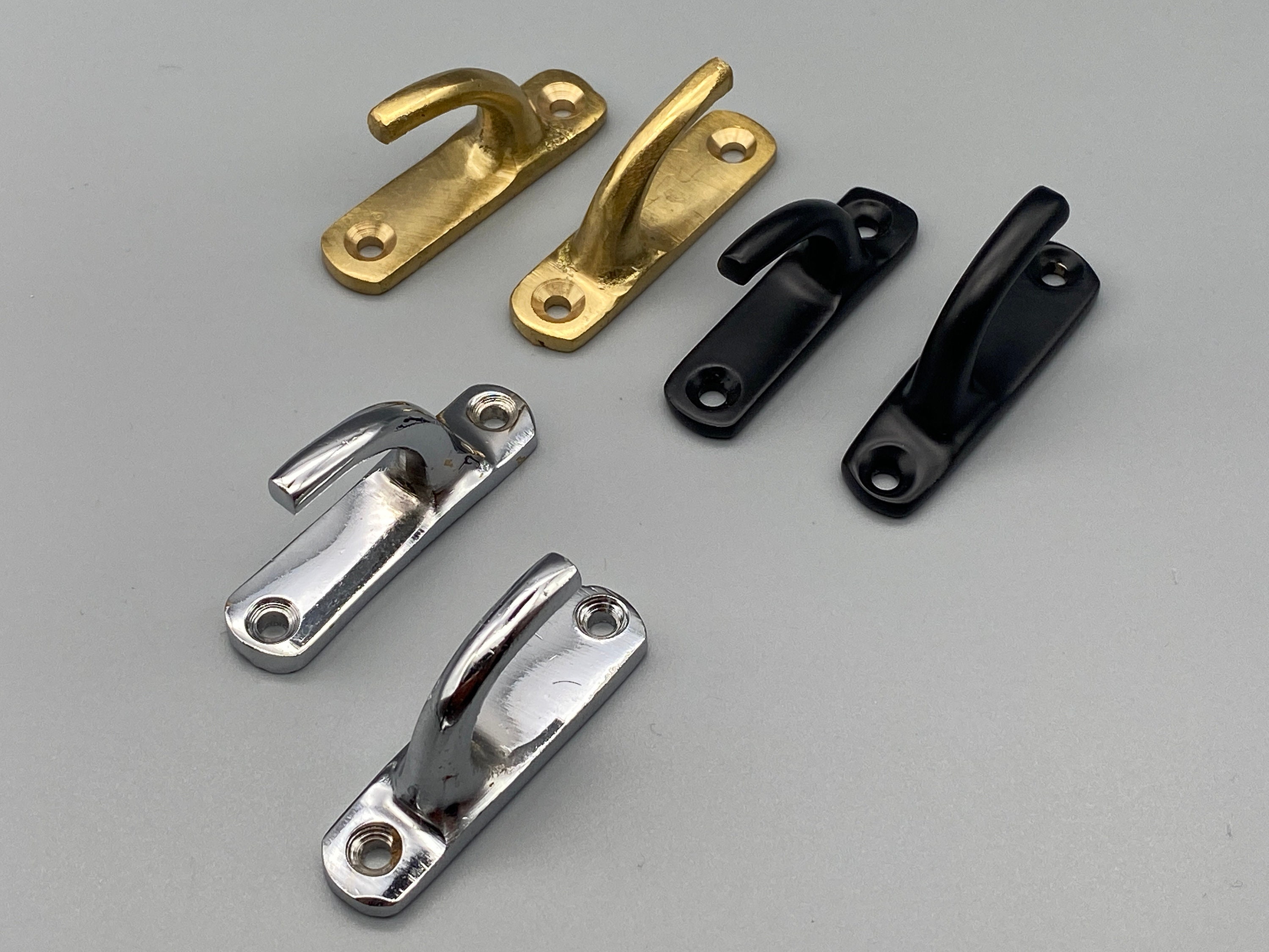 2x CONTEMPORARY CURTAIN Tie Back Hooks Metal Etsy