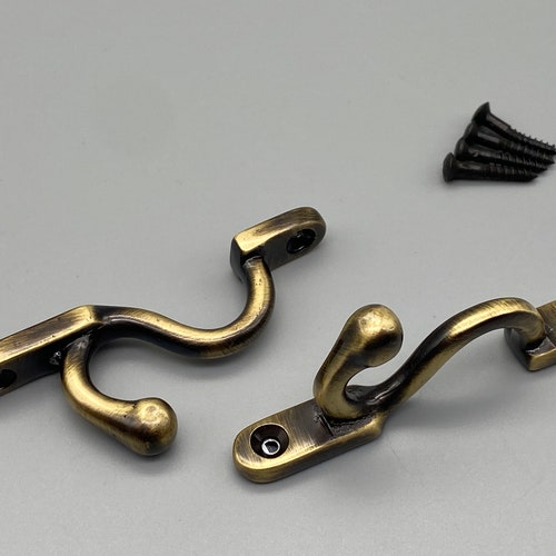 2x Classic CURTAIN Tie Back Hooks With Ball End Gold Etsy