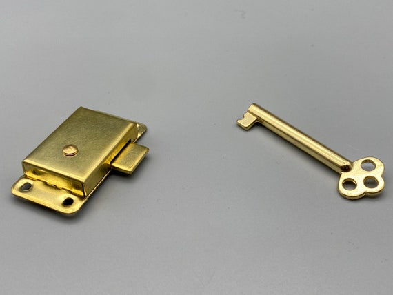 Wardrobe / Closet Lock & Key Gold Antique Style Wardrobe Lock With Key  Extra Free Key 