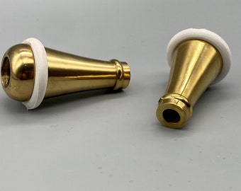 2x Solid Brass Light Pulls - Gold - Blinds Pulls / Cord Acorns With Protective Band - Heavy - Pack of 2