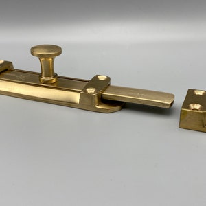 Solid Brass Tower Bolt - 150mm - High Quality Secure Door Bolts - Gold - Pack of 1,2 & 4