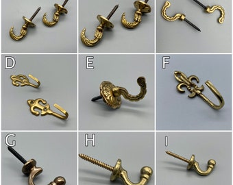 Curtain TIE BACK HOOK - Classic Golden Tie Back Hook/Coat Hangers/ Curtain Hooks