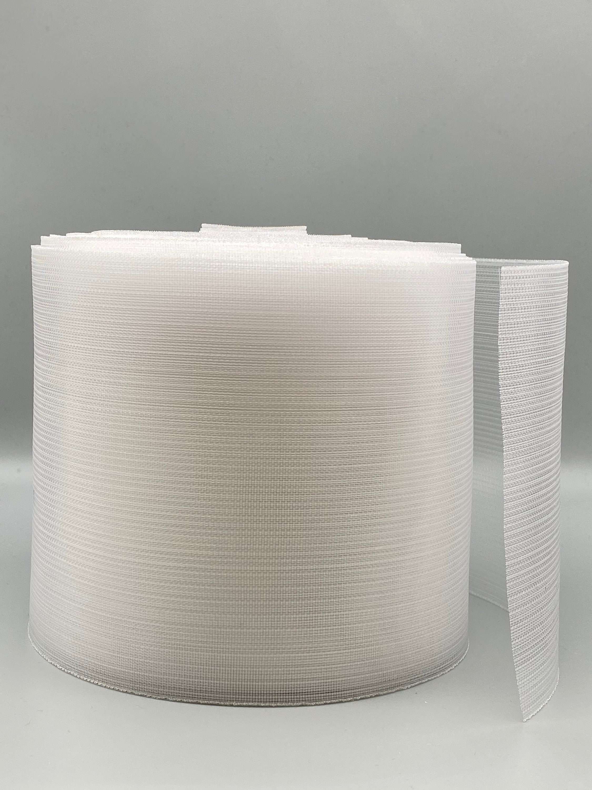 6 Inch Wide White Sew-In Buckram/Heading Tape - Available in Lengths o —  Fabrics and Drapes