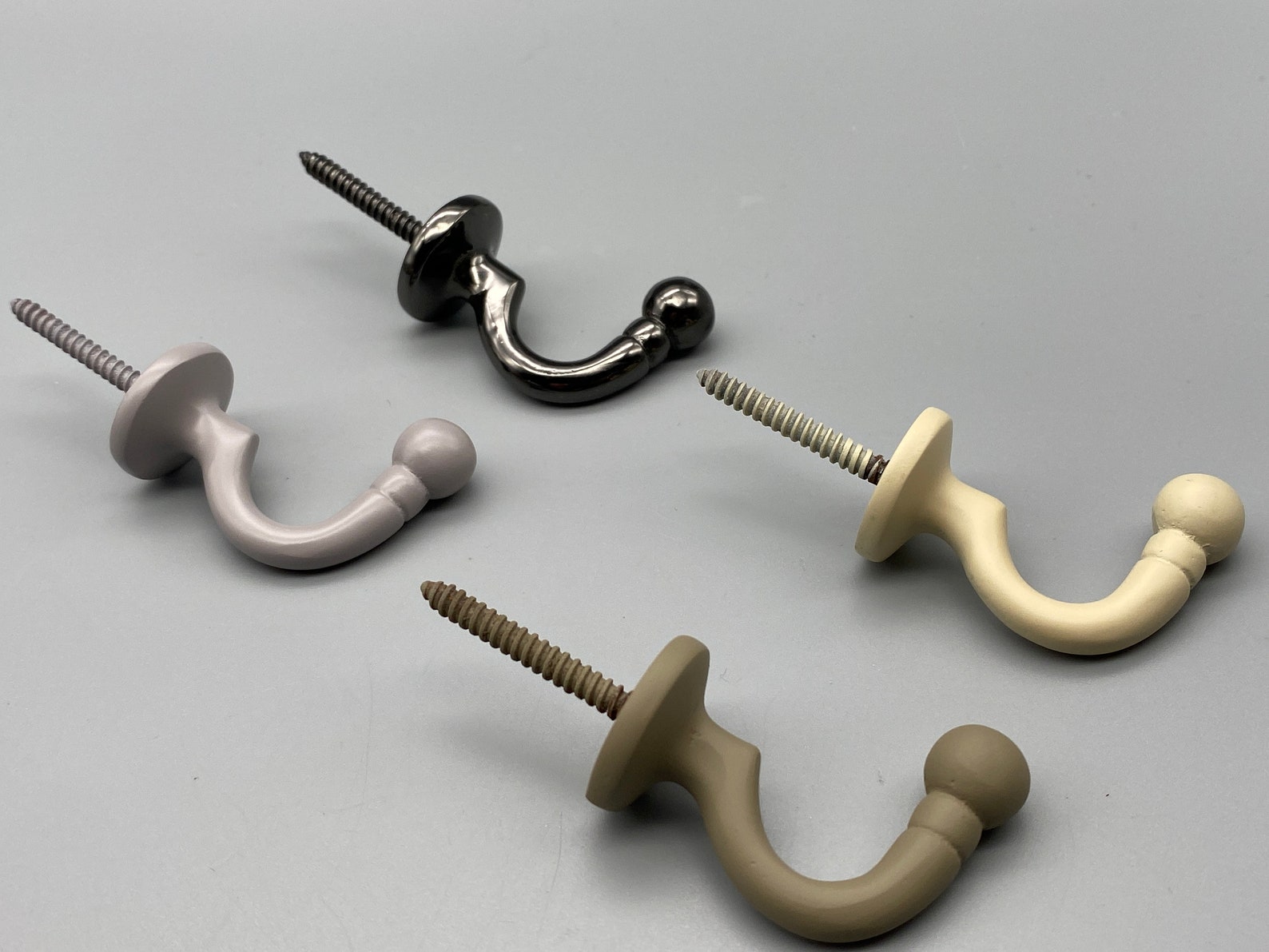 2x Curtain TIE BACK HOOK Ball End Metal Tie Back Hook New Etsy