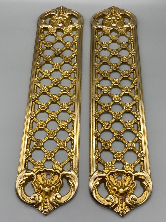 1x Antique Brass Door Push Door Finger Plate Louis XVI Style - Etsy New  Zealand