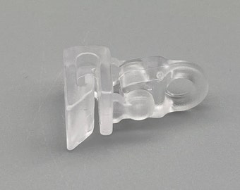 10x Roman Blinds Clip On Rings - Clear Plastic Safety Clip on Rings - 10pcs Pack