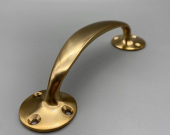 Solid Brass Bow Handles, Front Fix, 150MM (6" inch) - Metal Door Handles - Pack of 2 or 4