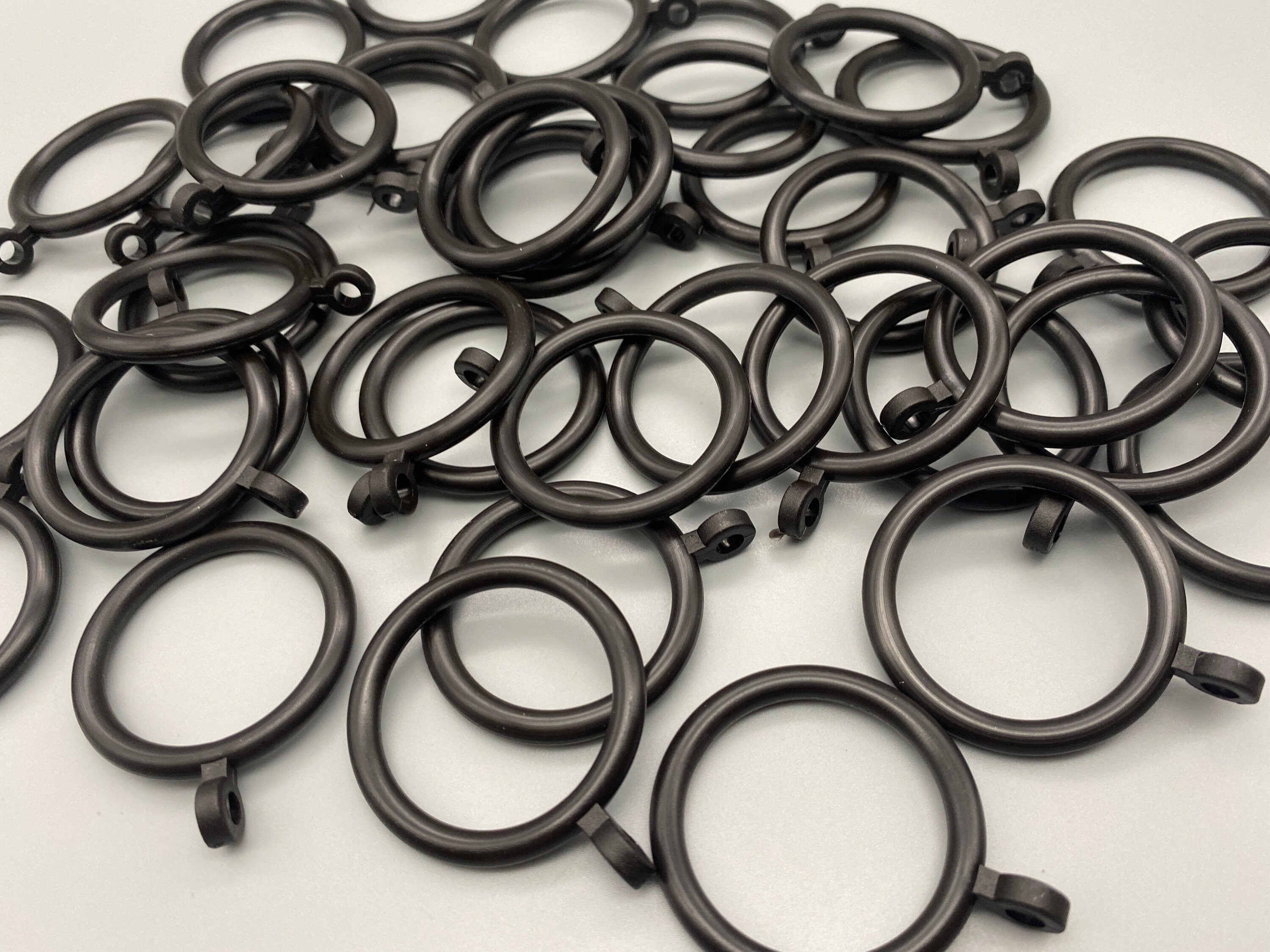 PLASTIC Curtain Pole Rings Diff Pack Sizes BLACK Etsy
