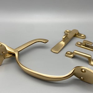 Pair of St Julien Hand Crafted Brass Oval Door Knobs Handles