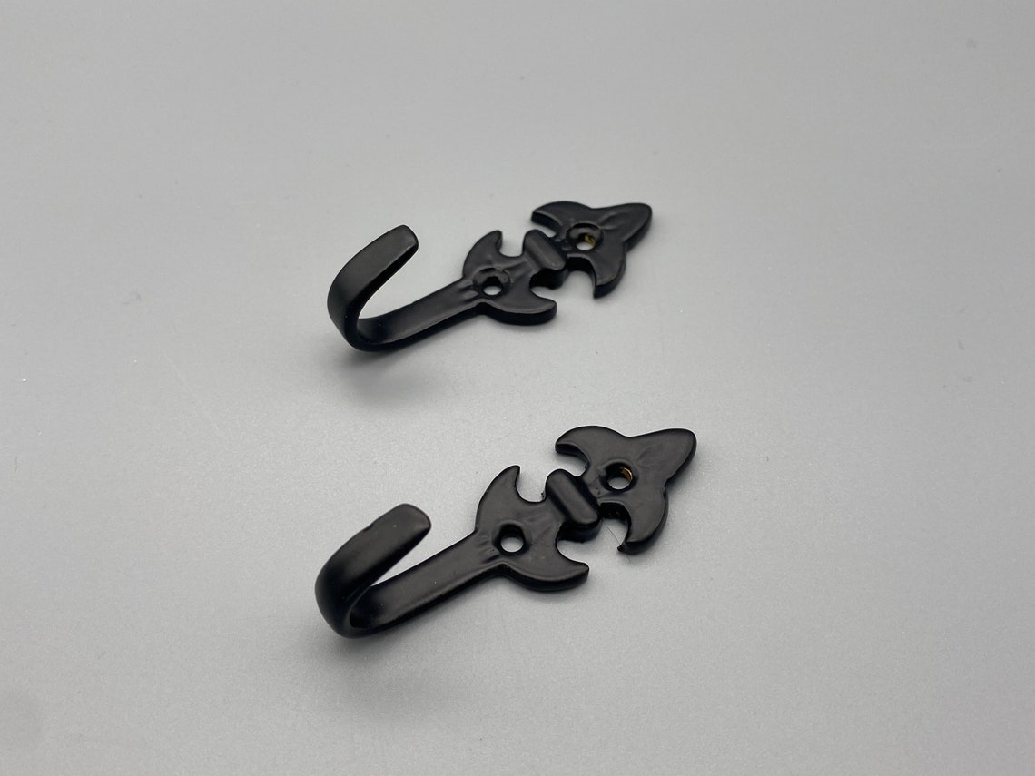 2x Classic CURTAIN Tie Back Hooks Chrome/matte Black Etsy UK