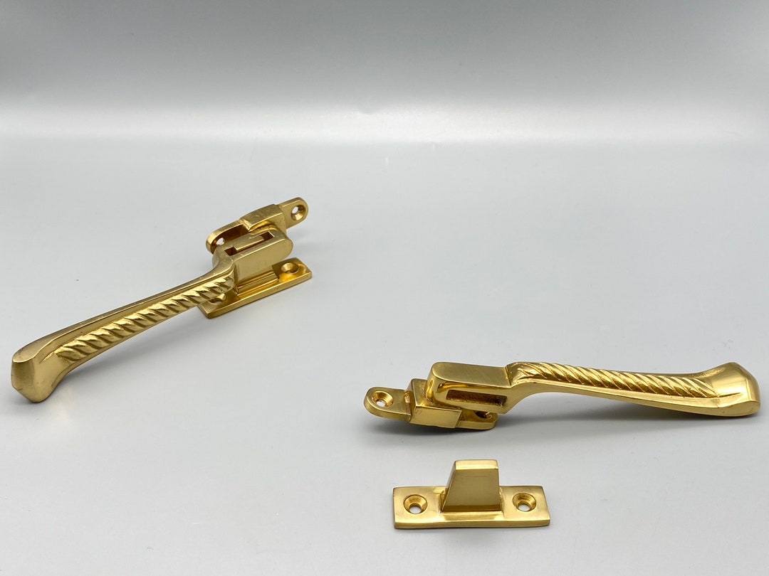 2x Sash Windows Handles/lock SOLID BRASS METAL High Quality Pack of 2