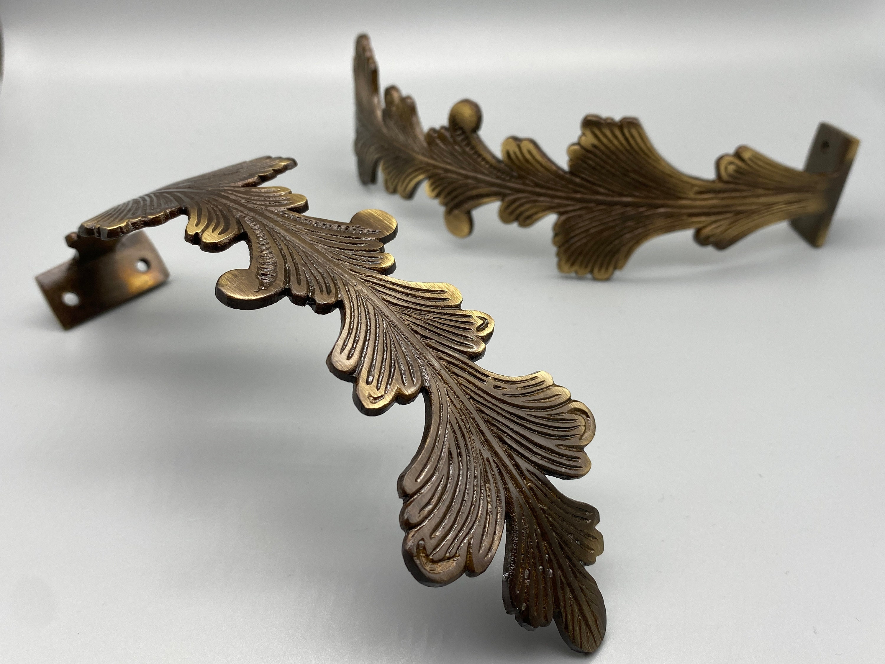 Replacement Parts 2 Vintage Heavy Brass Curtain Tie Backs Wall Mounted