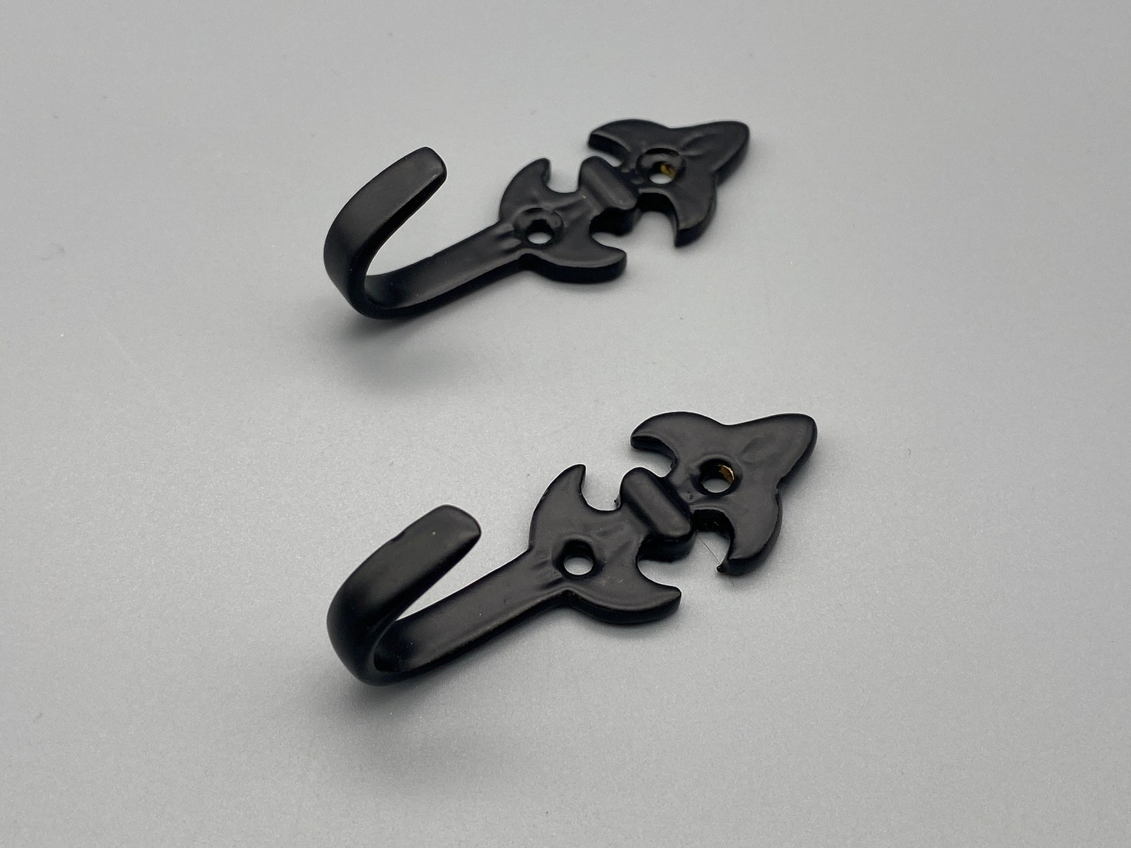 2x Classic CURTAIN Tie Back Hooks Chrome/matte Black Etsy UK