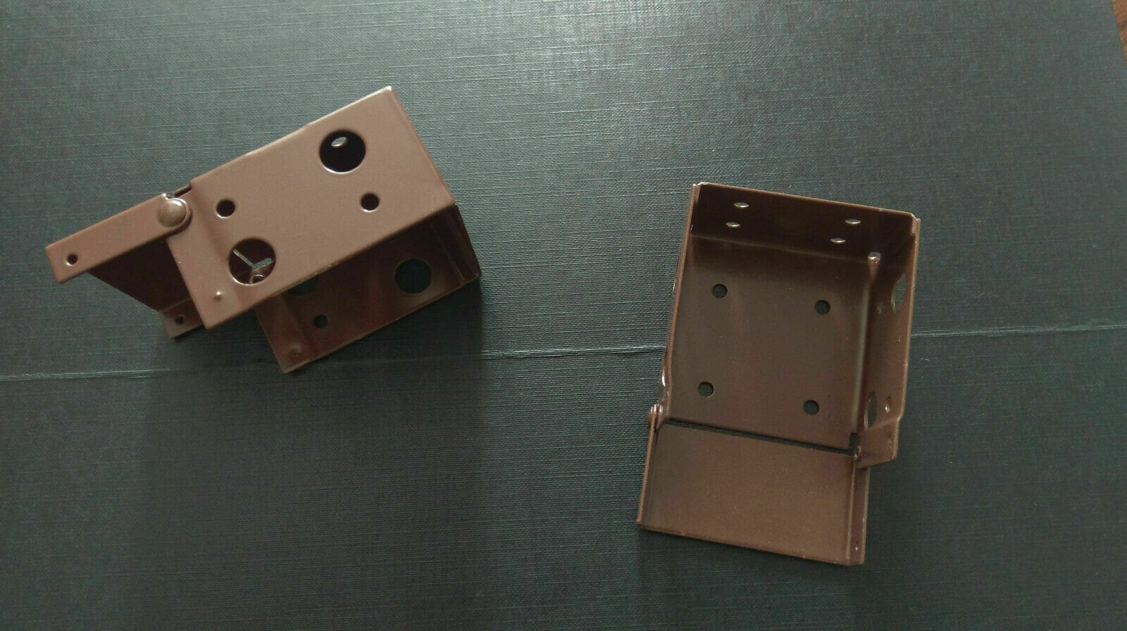 2x Wood Blind Metal Brackets Fits 50mm X 58mm Headrail BROWN