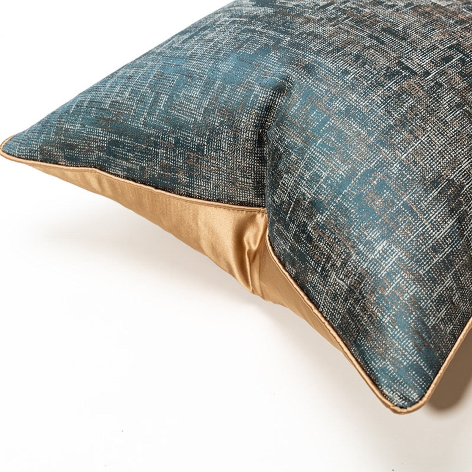 Luxury Cushion Cover. Blue Green Gold. Home Accessory. UK Etsy
