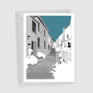 St Ives Cornwall illustration greeting cards - A5 x 4 - blank inside