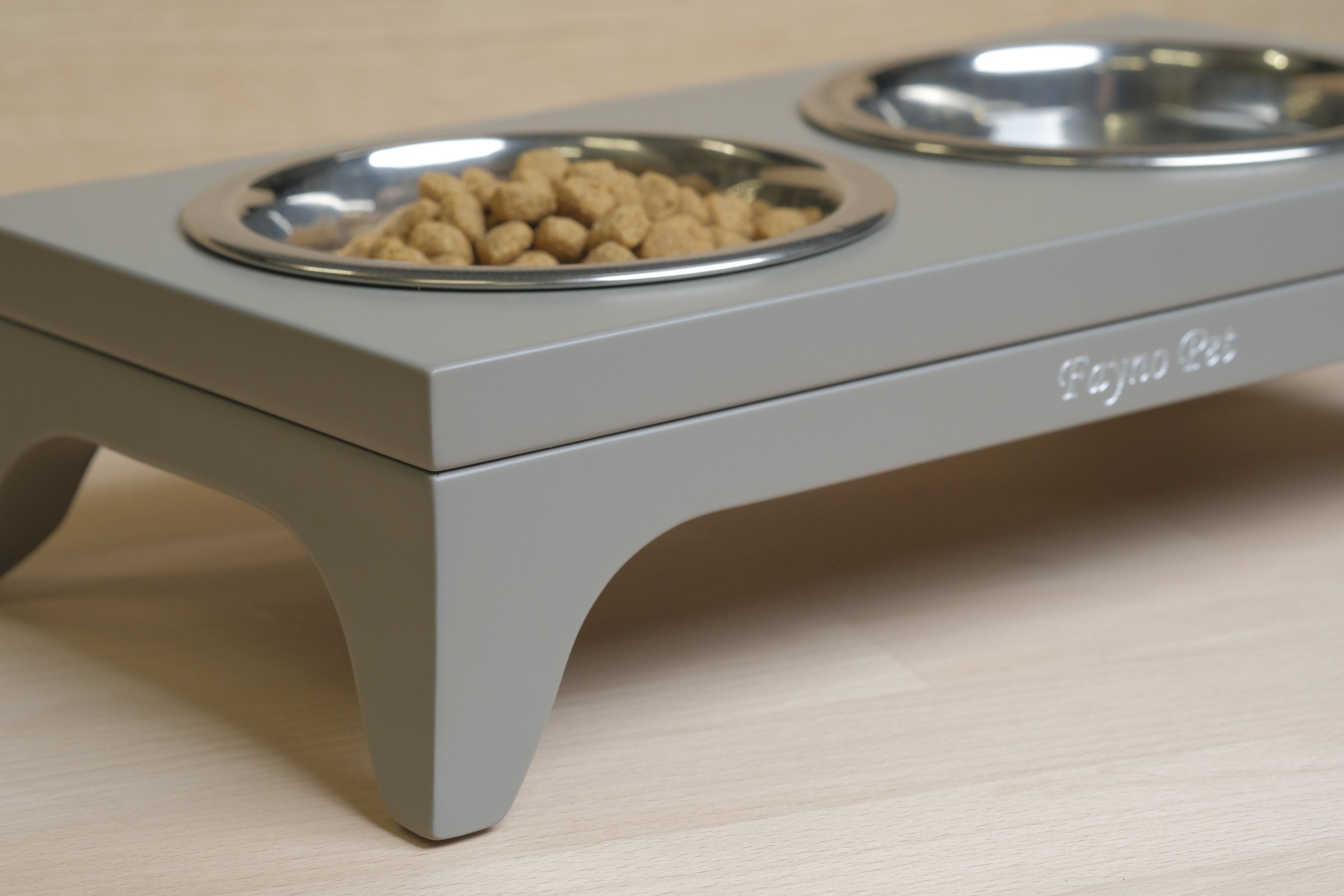 Elevated three bowl feeder for small dogs and cats Modern Etsy