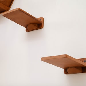 Natural Wood Cat Step with Jute: Wall Mounted Cat Furniture 画像 4