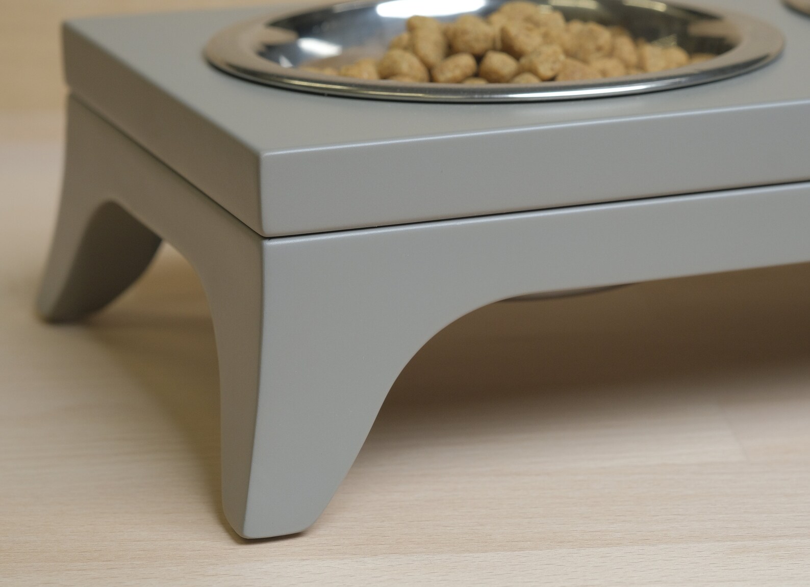 Small Dog Food Bowls Stand Elevated Pet Feeder Wood/Steel Dog Etsy