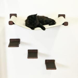 Cat Hammock for Large Cats, Cat Steps, Cat Wall Shelves, Cat Climbing Shelves, Wall Mounted Cat Hammock, Cat Wall Perch