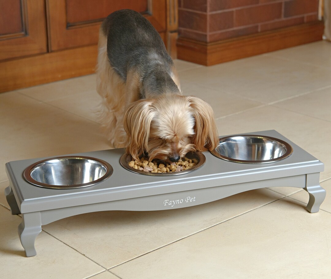 3 Bowls Elevated Dog Feeder, Raised Feeding Station for Medium Dog ...