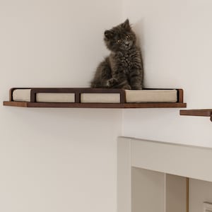 Corner Cat Bed with Pillow, Cat Corner Shelf, Corne Cat Shelf for Wall, Cat Wall Furniture,  Large Cat Bed Modern Cat Furniture Cat Wall Bed