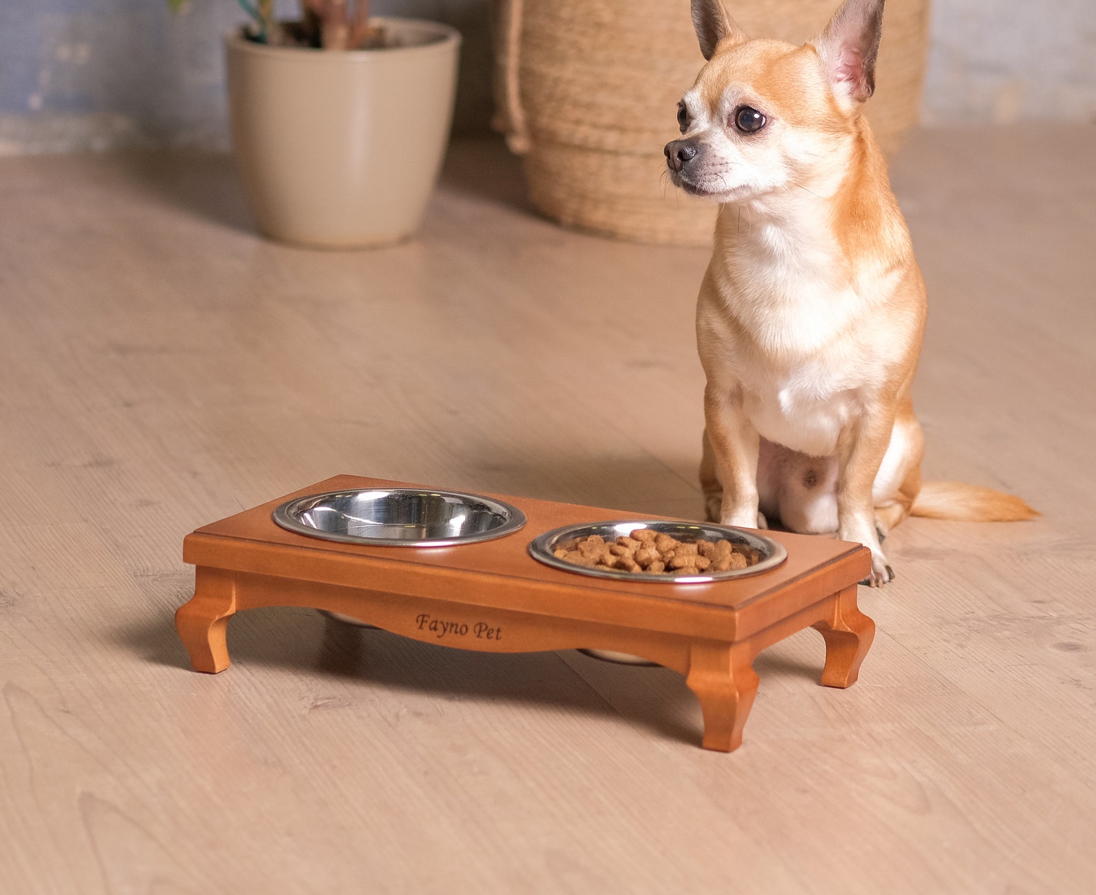 Raised Dog Bowls for Small Dogs Wooden Dog Bowl stand Gifts Etsy