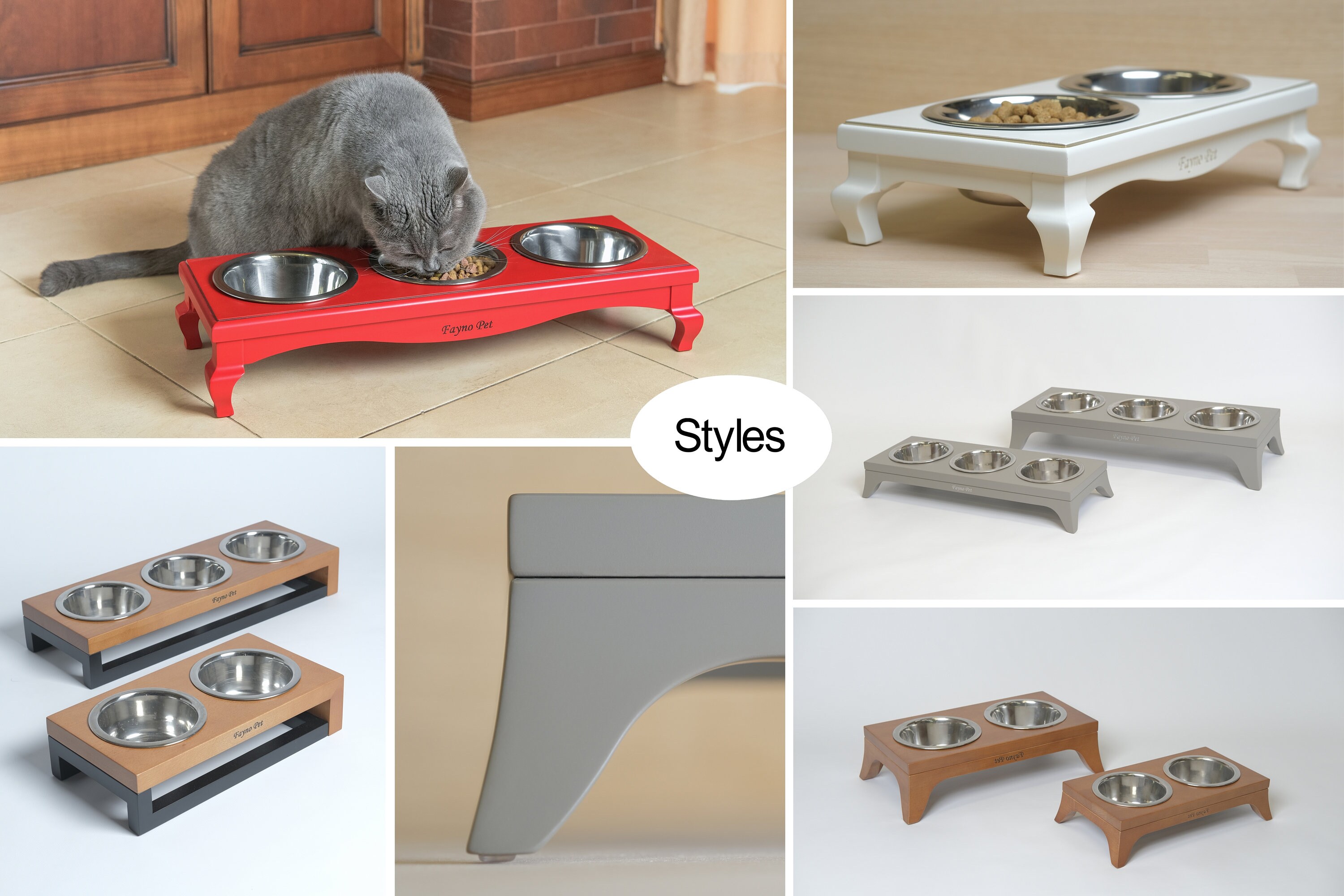 Classic Raised Dog Bowl Stand Elevated Pet Bowl Dog Feeding Etsy