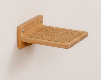 Solid Wood Cat Wall Step, Modern Climbing Perch