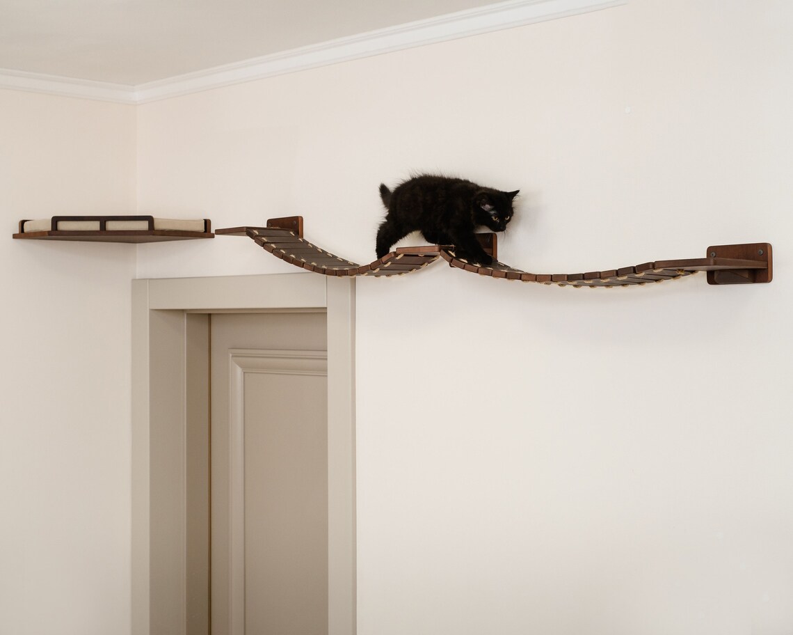 Cat Wall Bridge Cat Wall Shelf Cat Wall Furniture Cat Play Etsy