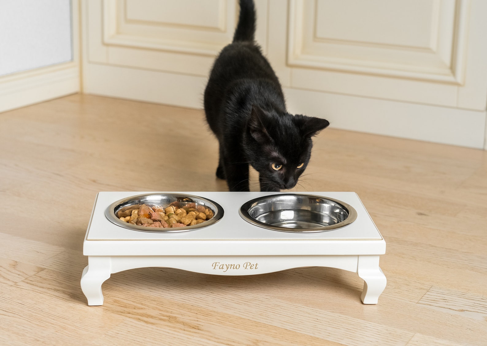 Erhöhte Hundeschale Hund Schale Stehen Holz Katze Feeder Etsy