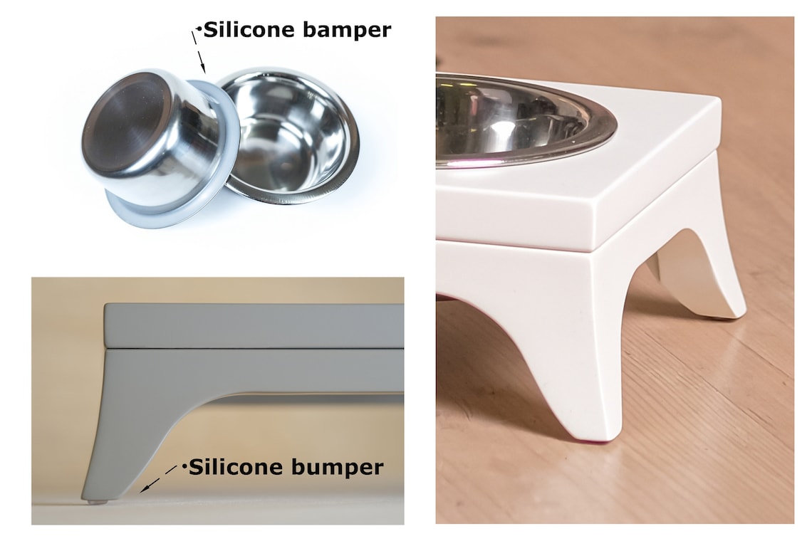 3 Bowl Cat Feeder Stand Raised Cat Feeding Station 3 Bowls Etsy