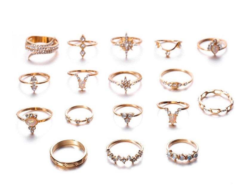 17 pcs Knuckle Rings Splendid Rings perfect gift for women