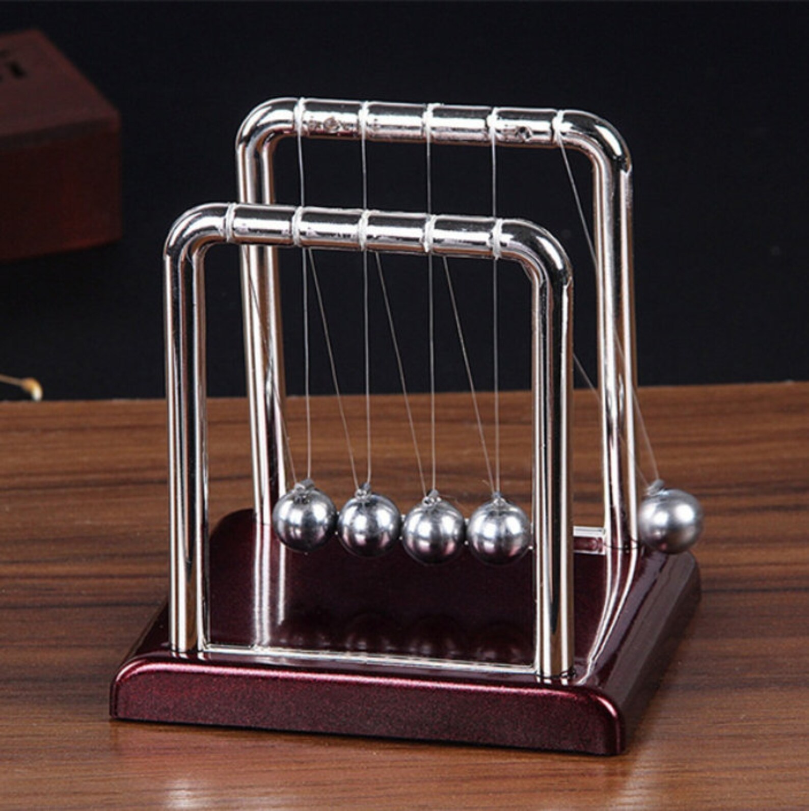 Newton Cradle Balance Ball Fun Kids Steel Physics Educational Etsy