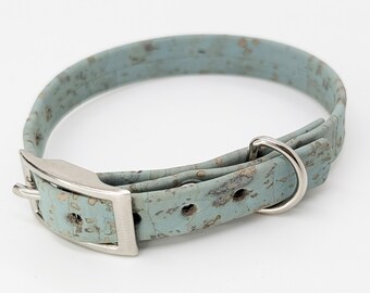 Schnalle Kork Katzenhalsband in Hellblau