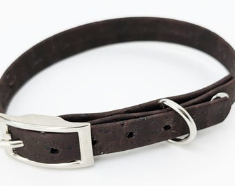 Schnalle Kork Katzenhalsband in Braun